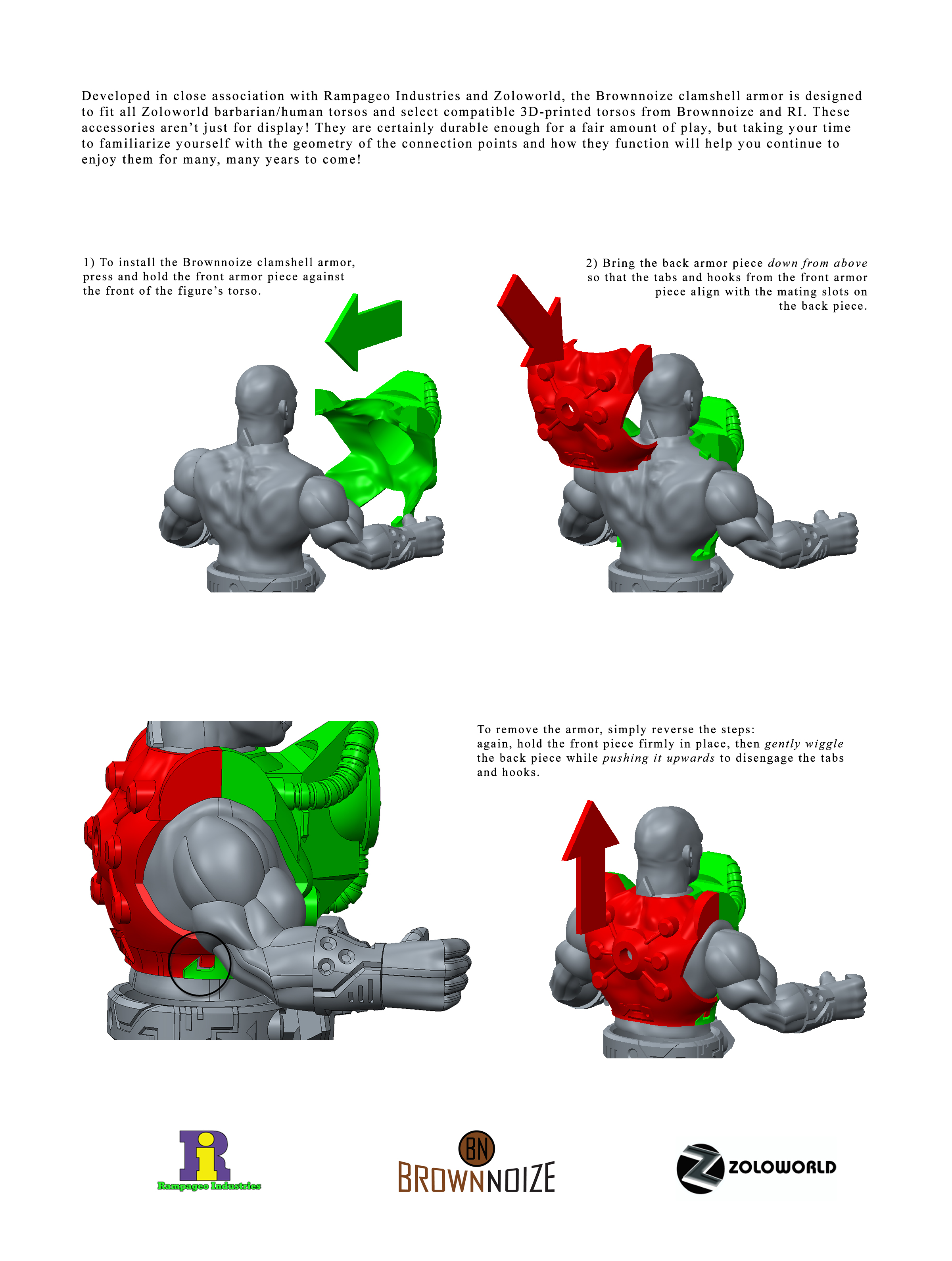 clamshell armor instructions